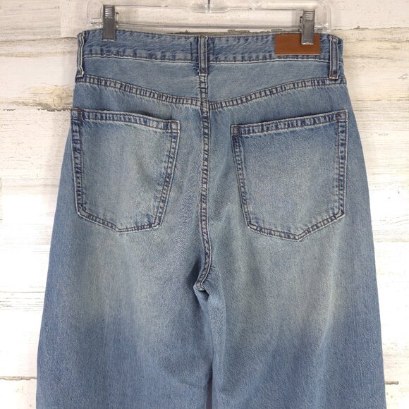SIMPLE SOCIETY Women's Blue Jeans SIZE 9/29 Wide Leg High Rise Lightweight 30x29 - Picture 7 of 16